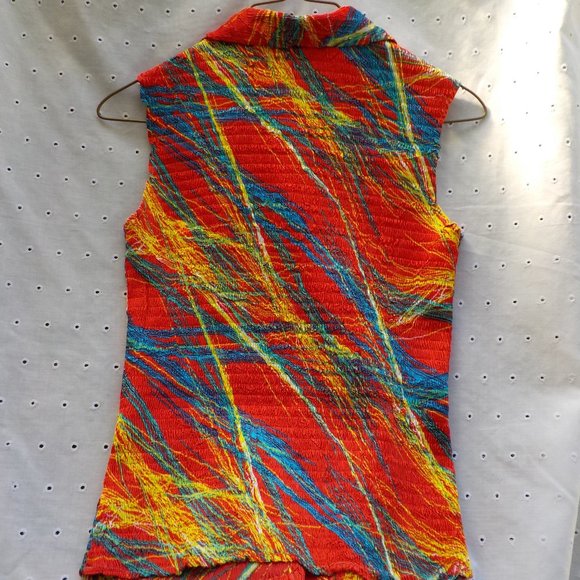 EUC Alberto Makali  Button Front Sleeveless Top SZ S - Picture 7 of 12